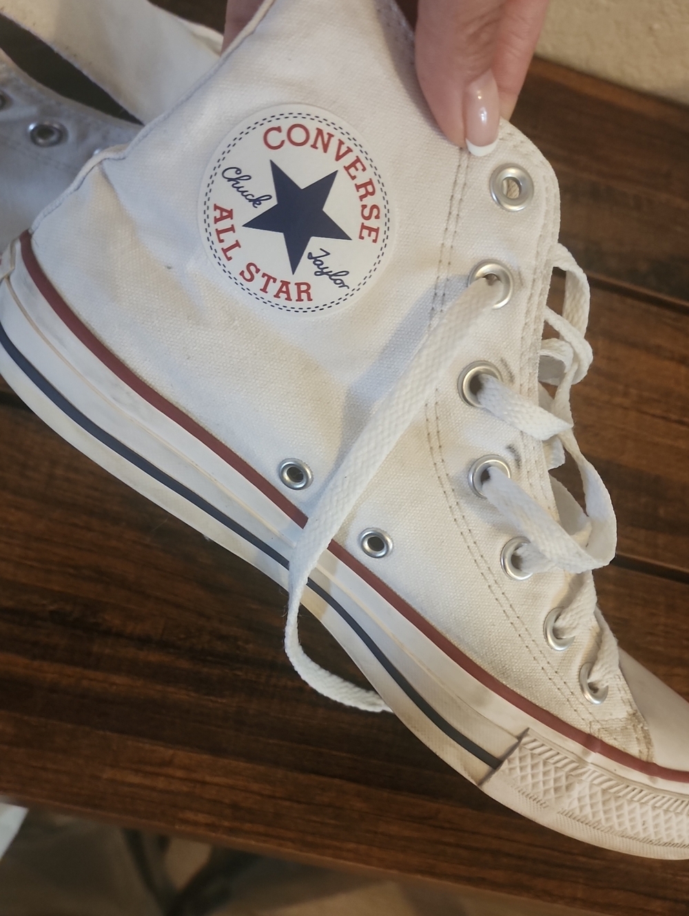 Converse-Classic White High-Top Canvas Sneakers - Women - Picture 6 of 8